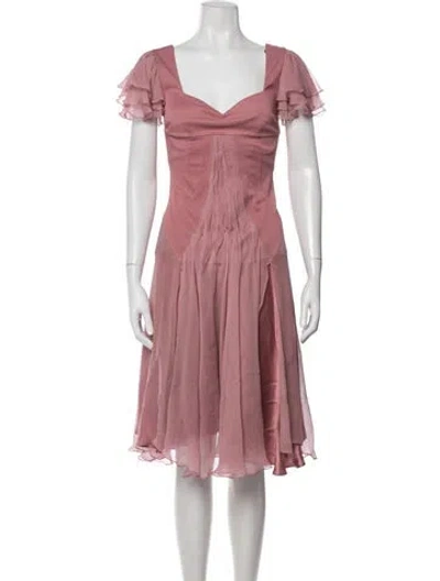 Pre-owned D&g Vintage Midi Length Dress In Pink