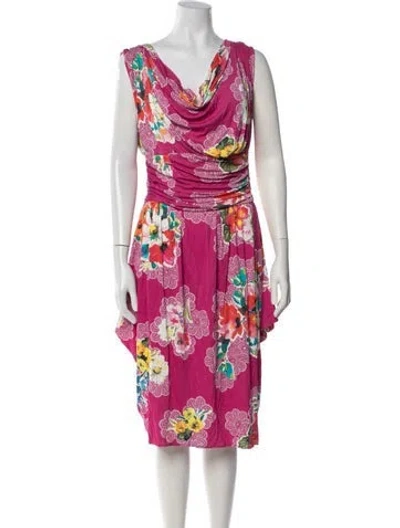 Pre-owned D&g Vintage Midi Length Dress In Pink