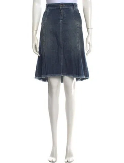 Pre-owned D&g Vintage Midi Length Skirt In Blue