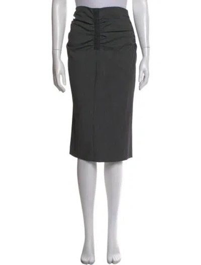 Pre-owned D&g Vintage Midi Length Skirt In Gray