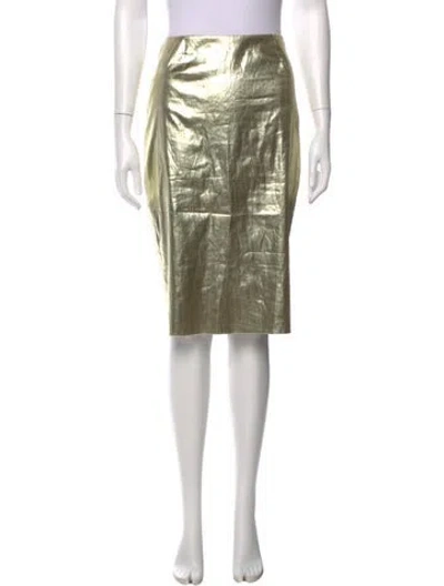 Pre-owned D&g Vintage Midi Length Skirt In Green