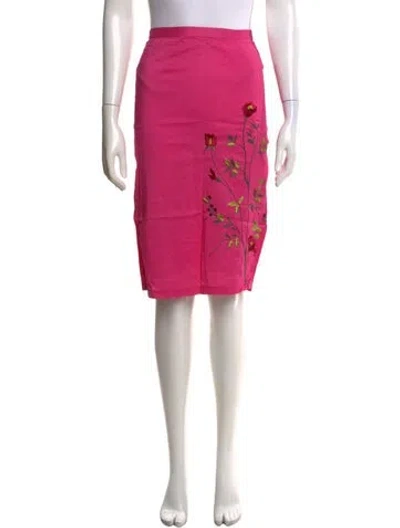 Pre-owned D&g Vintage Midi Length Skirt In Pink