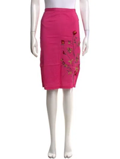 Pre-owned D&g Vintage Midi Length Skirt In Pink