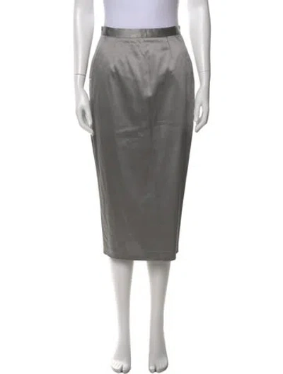 Pre-owned D&g Vintage Midi Length Skirt In Silver