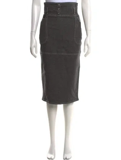 Pre-owned D&g Vintage Midi Length Skirt W/ Tags In Grey