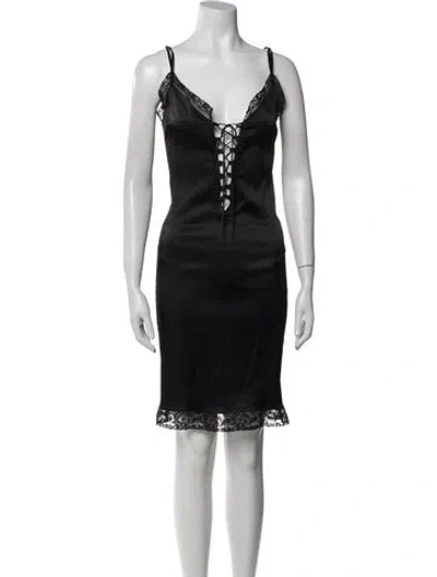 Pre-owned D&g Vintage Mini Dress In Black