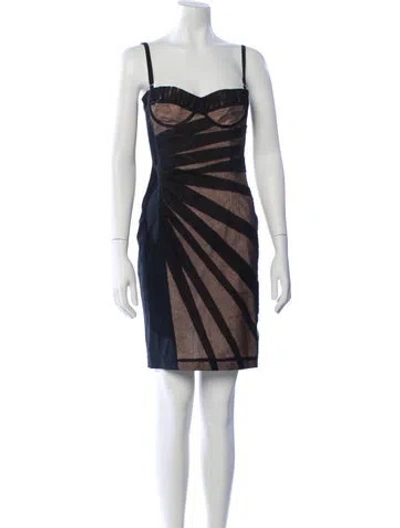 Pre-owned D&g Vintage Mini Dress In Black