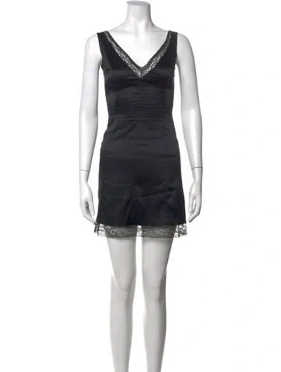 Pre-owned D&g Vintage Mini Dress In Black