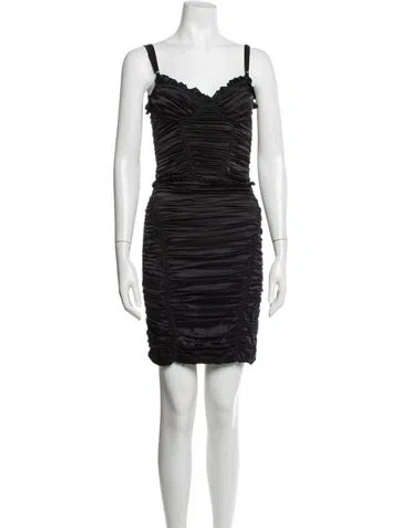 Pre-owned D&g Vintage Mini Dress In Black
