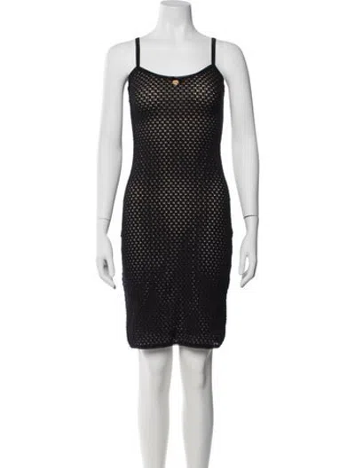 Pre-owned D&g Vintage Mini Dress In Black