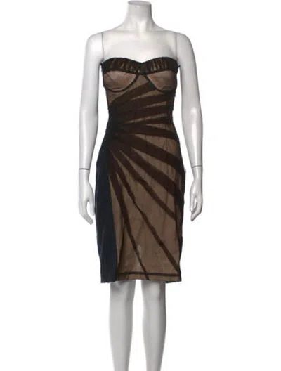 Pre-owned D&g Vintage Mini Dress In Black
