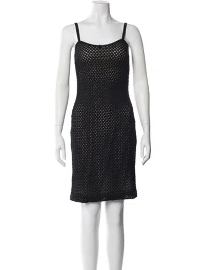 Pre-owned D&g Vintage Mini Dress In Black/neutrals