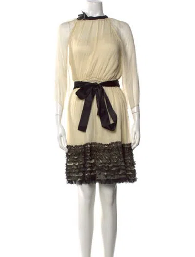 Pre-owned D&g Vintage Mini Dress In Black/neutrals