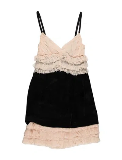 Pre-owned D&g Vintage Mini Dress In Black/pink