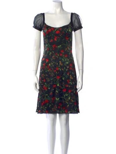 Pre-owned D&g Vintage Mini Dress In Black/red