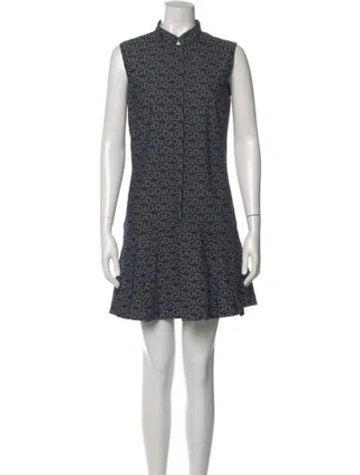 Pre-owned D&g Vintage Mini Dress In Blue