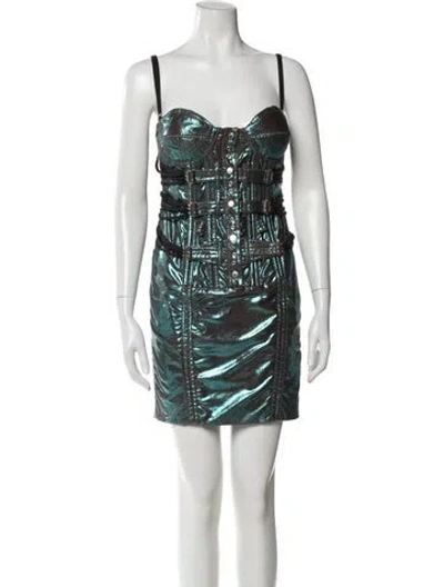 Pre-owned D&g Vintage Mini Dress In Blue
