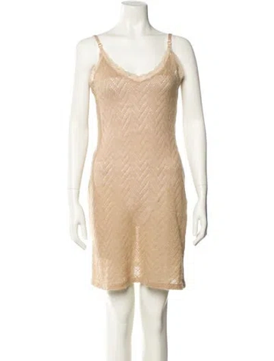 Pre-owned D&g Vintage Mini Dress In Brown