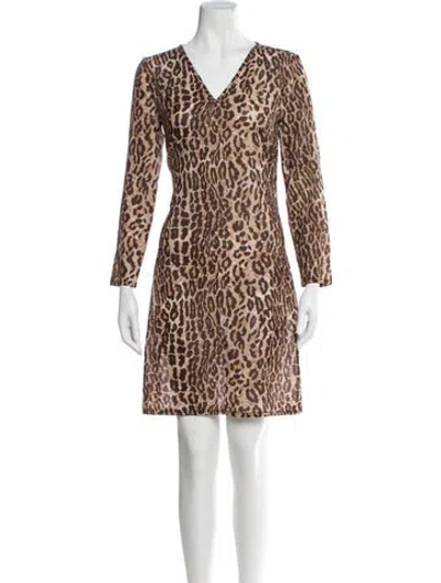 Pre-owned D&g Vintage Mini Dress In Brown