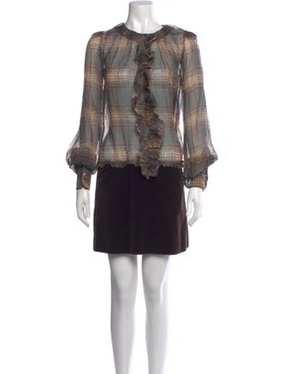 Pre-owned D&g Vintage Mini Dress In Brown