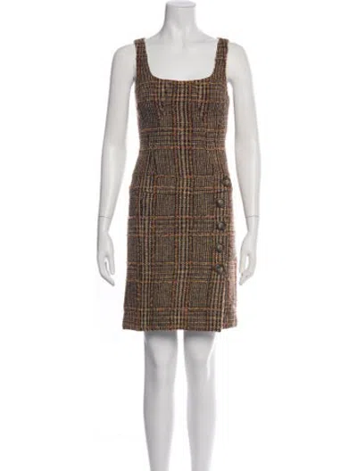 Pre-owned D&g Vintage Mini Dress In Brown