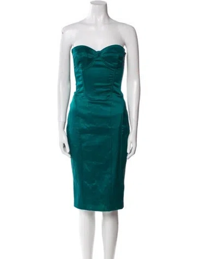 Pre-owned D&g Vintage Mini Dress In Green