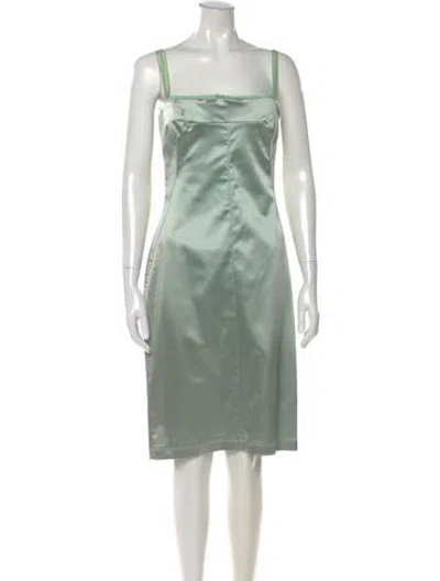 Pre-owned D&g Vintage Mini Dress In Green