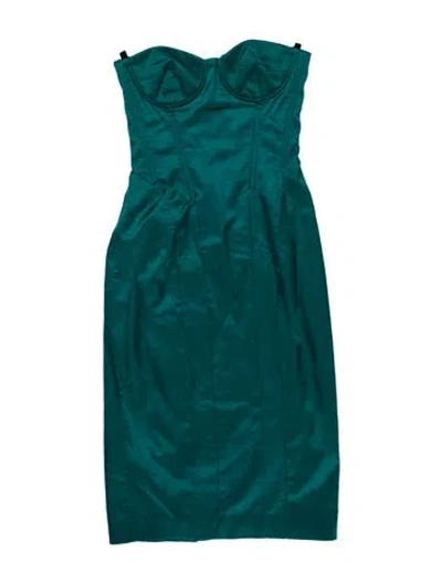 Pre-owned D&g Vintage Mini Dress In Green