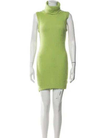 Pre-owned D&g Vintage Mini Dress In Green