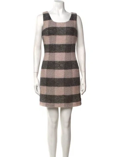Pre-owned D&g Vintage Mini Dress In Grey/pink