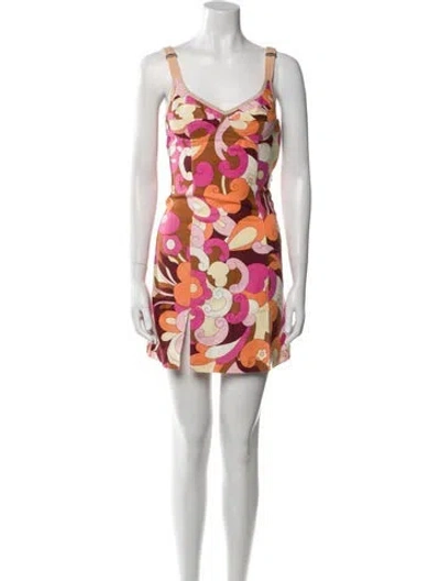 Pre-owned D&g Vintage Mini Dress In Multi