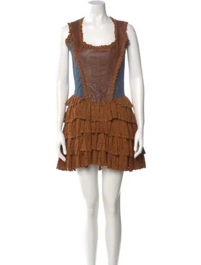 Pre-owned D&g Vintage Mini Dress In Multi