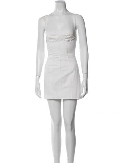 Pre-owned D&g Vintage Mini Dress In Neutral