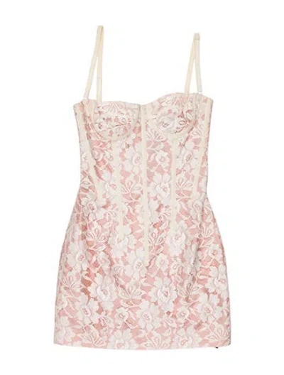Pre-owned D&g Vintage Mini Dress In Neutral
