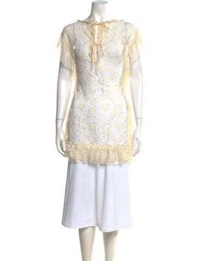 Pre-owned D&g Vintage Mini Dress In Neutral