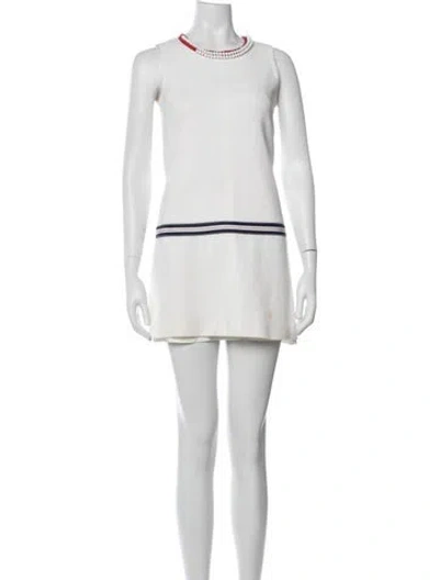 Pre-owned D&g Vintage Mini Dress In Neutrals