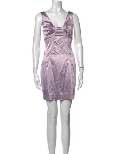 Pre-owned D&g Vintage Mini Dress In Purple