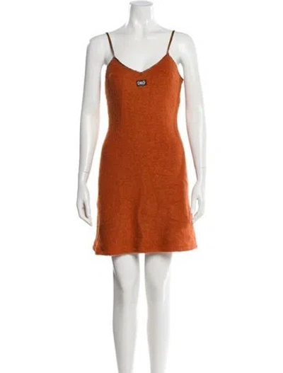 Pre-owned D&g Vintage Mini Dress W/ Tags In Orange
