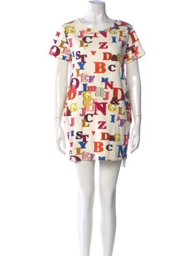 Pre-owned D&g Vintage Mini Dress In White