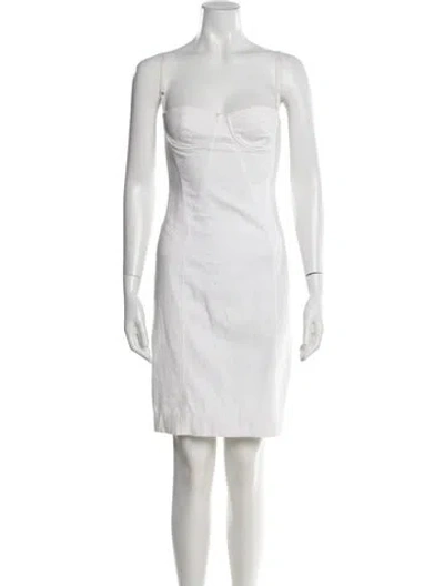 Pre-owned D&g Vintage Mini Dress In White
