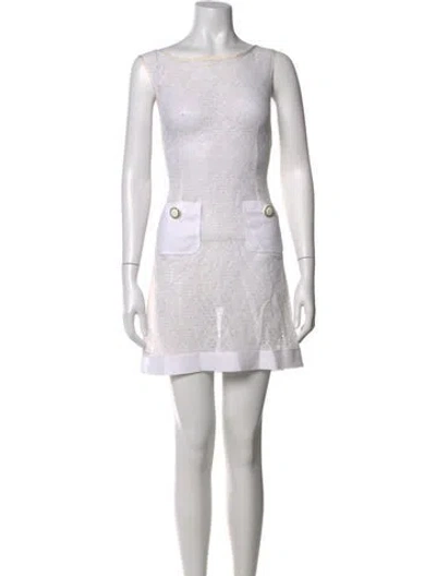 Pre-owned D&g Vintage Mini Dress In White