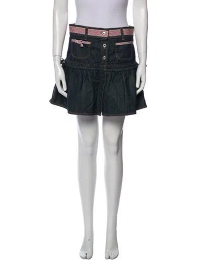 Pre-owned D&g Vintage Mini Skirt In Blue