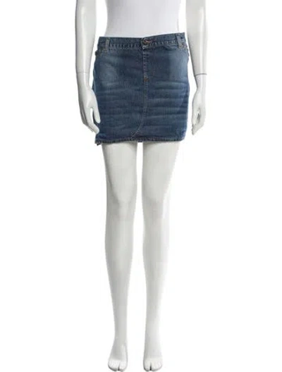 Pre-owned D&g Vintage Mini Skirt In Blue