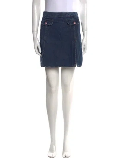 Pre-owned D&g Vintage Mini Skirt In Blue