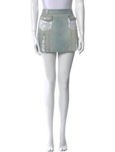 Pre-owned D&g Vintage Mini Skirt In Blue