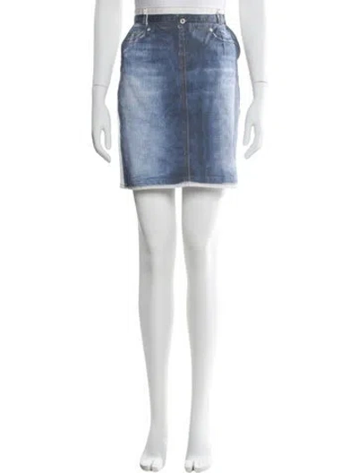 Pre-owned D&g Vintage Mini Skirt In Blue