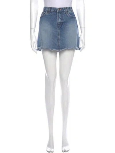 Pre-owned D&g Vintage Mini Skirt In Blue