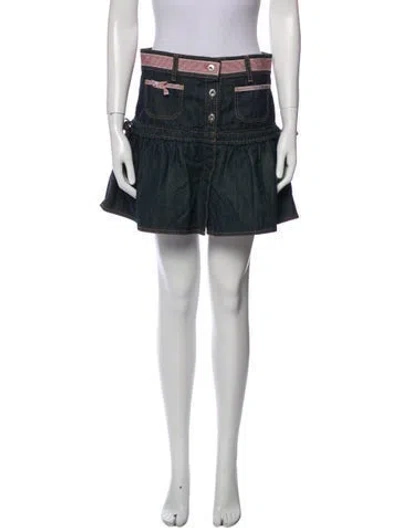 Pre-owned D&g Vintage Mini Skirt In Blue