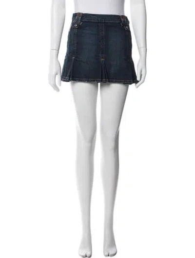 Pre-owned D&g Vintage Mini Skirt In Blue