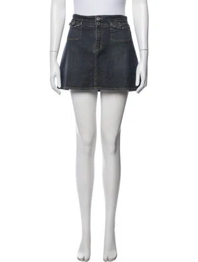 Pre-owned D&g Vintage Mini Skirt In Blue